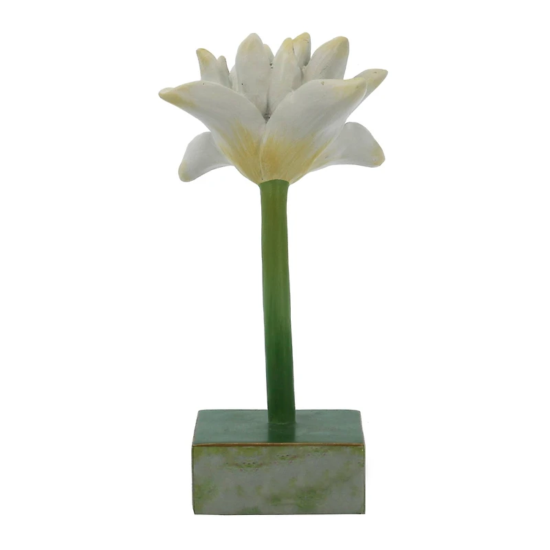 8" White Lotus Flower Tabletop Accent by Ashland®