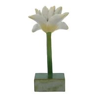 8" White Lotus Flower Tabletop Accent by Ashland®