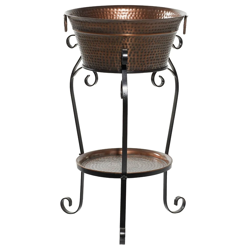 35" Copper Metal Rustic Wine Bucket