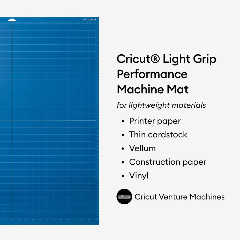 Cricut® 2-Pack Light Grip Performance Machine Mats, 24" x 12"