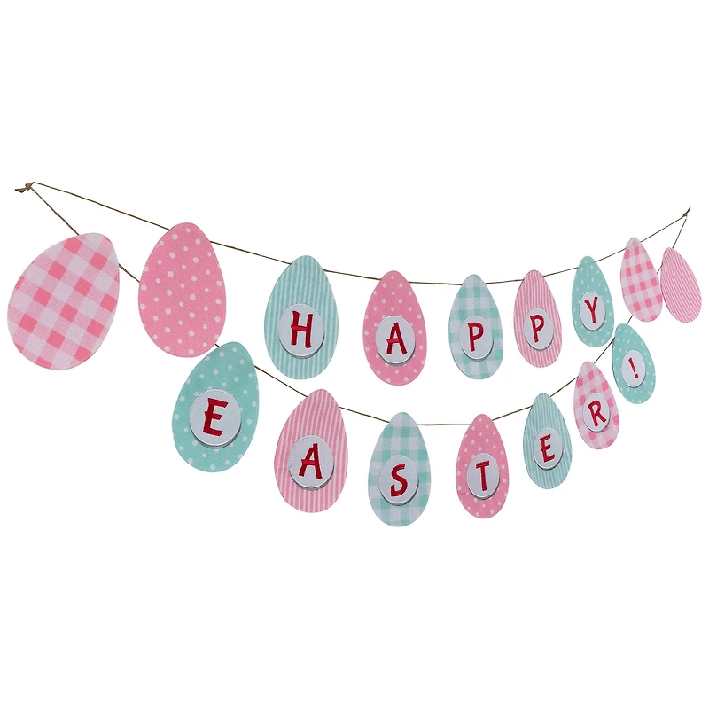 70" Pastel Patterned Happy Easter Hanging Banner