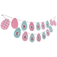 70" Pastel Patterned Happy Easter Hanging Banner