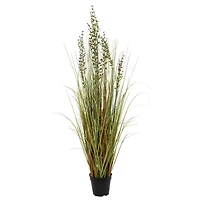 Artificial Potted Green & Brown Grass