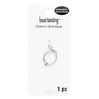 Austrian Crystal Rhodium Ring Charm by Bead Landing™