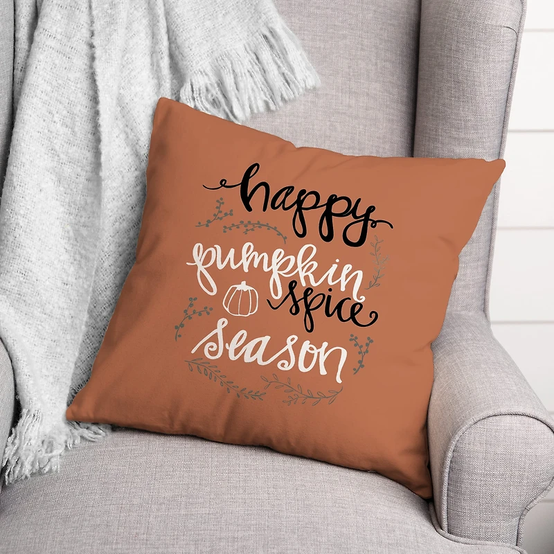 Happy Pumpkin Spice Season Throw Pillow