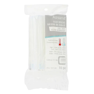 36 Packs: 10 ct. (360 total) 4" Full Size Dual Temperature Glue Sticks by Ashland®