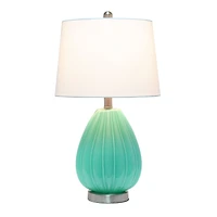 Lalia Home 23" Pleated Table Lamp with White Fabric Shade