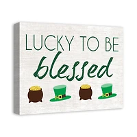 Lucky To Be Blessed 16" x 20" Canvas Wall Art
