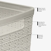 Curver® Jute Cream Plastic Storage Basket Organizer