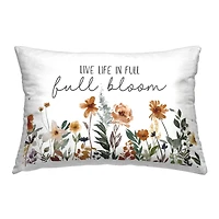 Stupell Industries Full Bloom Sentiment Decorative Printed Throw Pillow