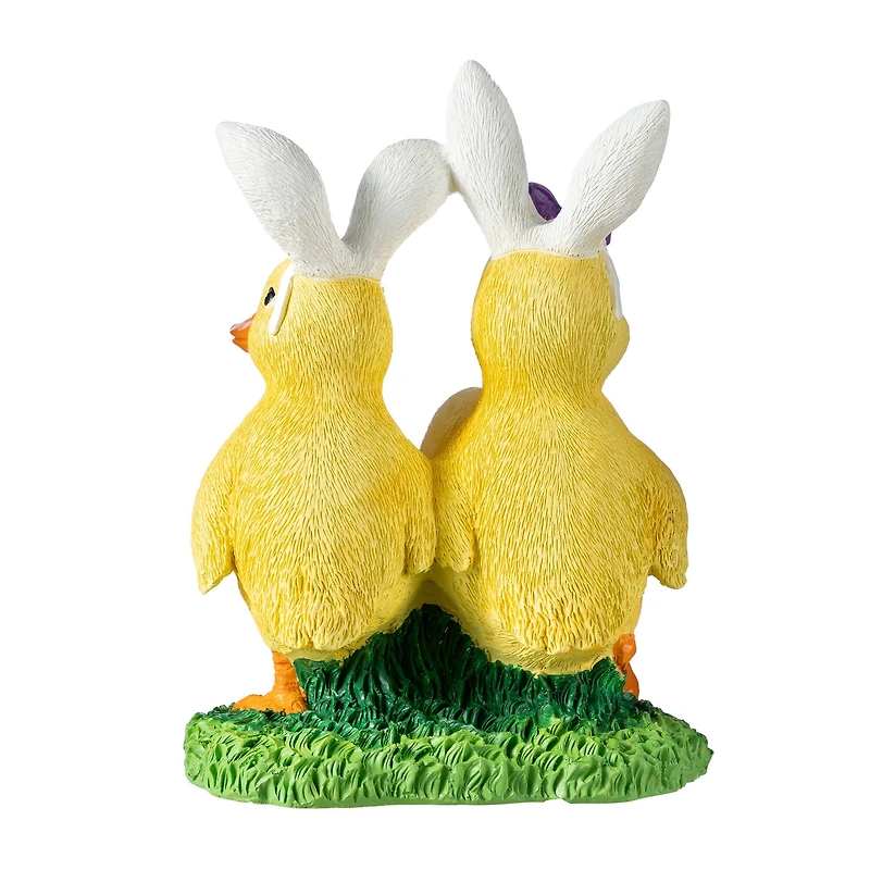 Glitzhome® 11.5" Easter Resin Duck Family Table Decor