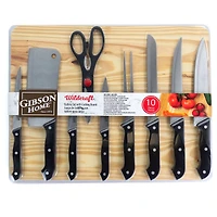 Gibson Home® Wildcraft 10-Piece Cutlery Set with Wooden Cutting Board