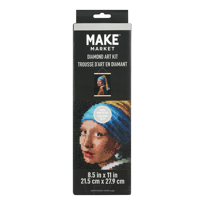 Girl with a Pearl Earring with Frame Diamond Art Kit by Make Market®