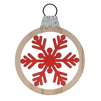 10.5" Red Snowflake in Frame Ornaments, 6ct.