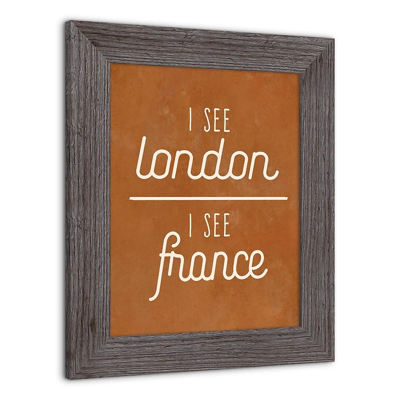 I See London 11" x 14" Western Gray Framed Print