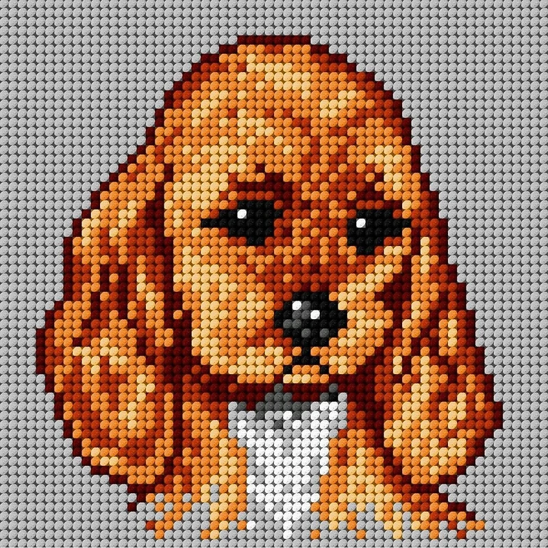 Orchidea Small Spaniel Gobelin Canvas Cross Stitch Kit