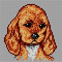 Orchidea Small Spaniel Gobelin Canvas Cross Stitch Kit