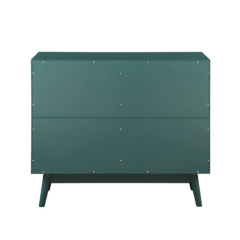 Walker Edison 36" Dark Teal Louvered Door Bar Cabinet