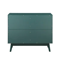Walker Edison 36" Dark Teal Louvered Door Bar Cabinet