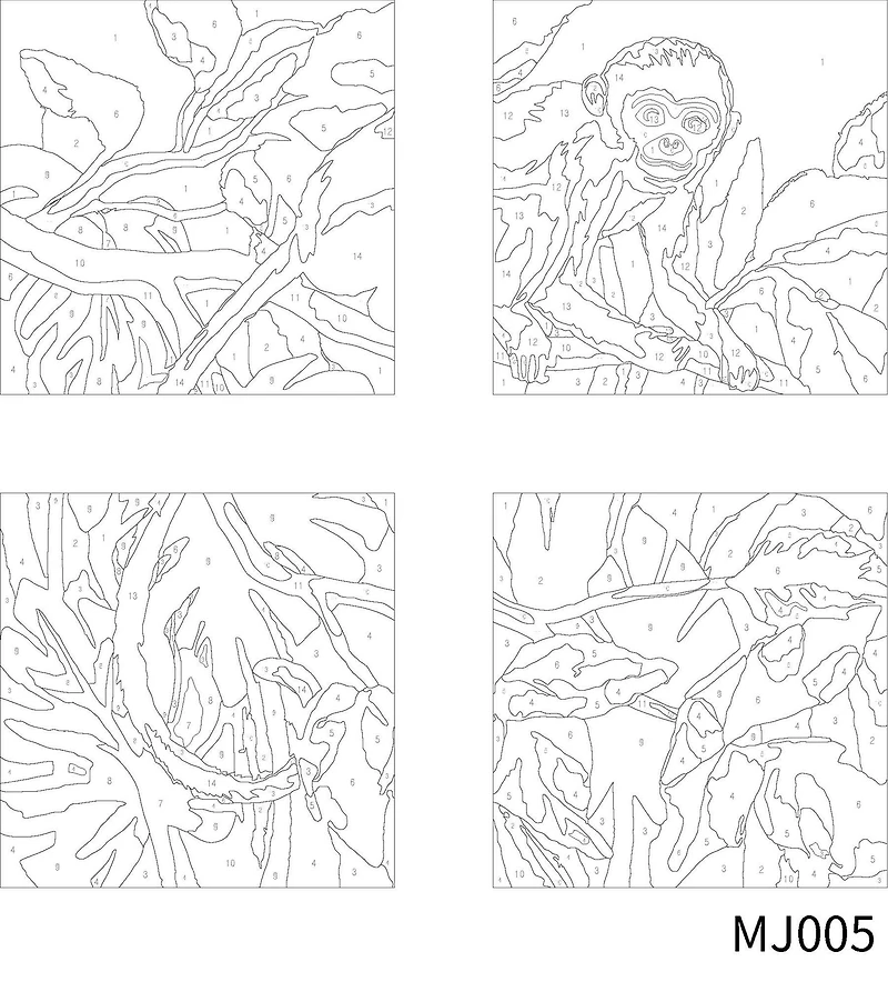 Jungle Paint-by-Number Mini Kit by Artist's Loft®