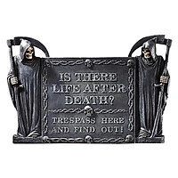 Design Toscano 12" Life After Death: No Trespassing Wall Sculpture