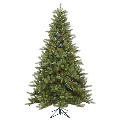 5.5ft. Pre-Lit King Spruce Artificial Christmas Tree, Multicolor Dura-Lit® LED Lights