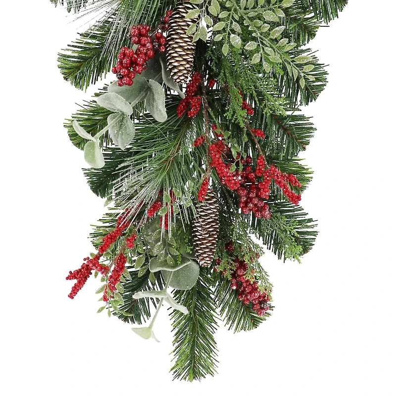 24" Pine, Eucalyptus & Red Berry Teardrop from Ashland®