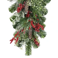 24" Pine, Eucalyptus & Red Berry Teardrop from Ashland®