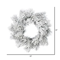 24" Frosted Beckett Pine Wreath