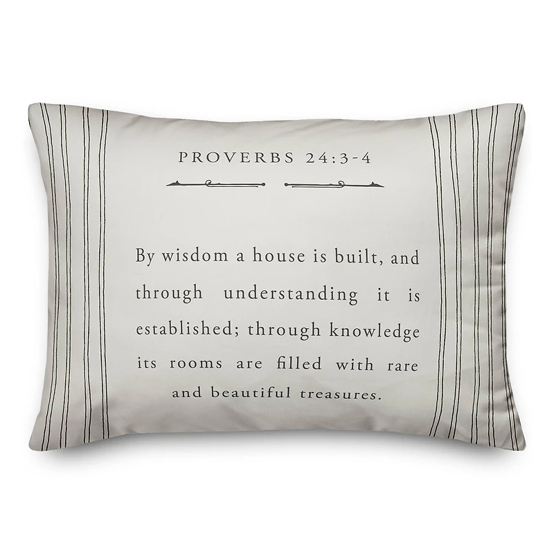 Proverbs 24 14" x 20" Throw Pillow
