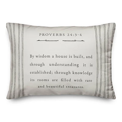 Proverbs 24 14" x 20" Throw Pillow