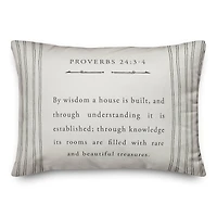 Proverbs 24 14" x 20" Throw Pillow