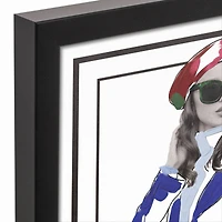 Fashion Illustration Canvas Wall Art in Black Frame