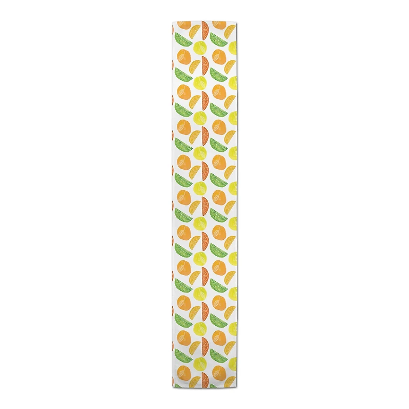 Citrus Fruit Pattern 16" x 90" Cotton Twill Runner