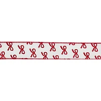 1.5" x 30ft. Red Glitter Bows Wired Ribbon by Celebrate It®
