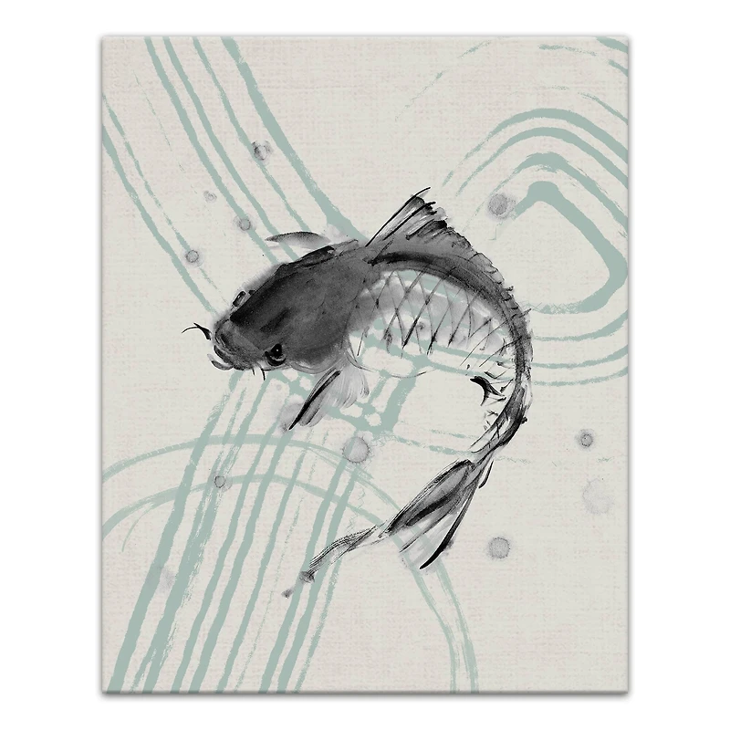 Koi on Ripple Canvas Wall Art