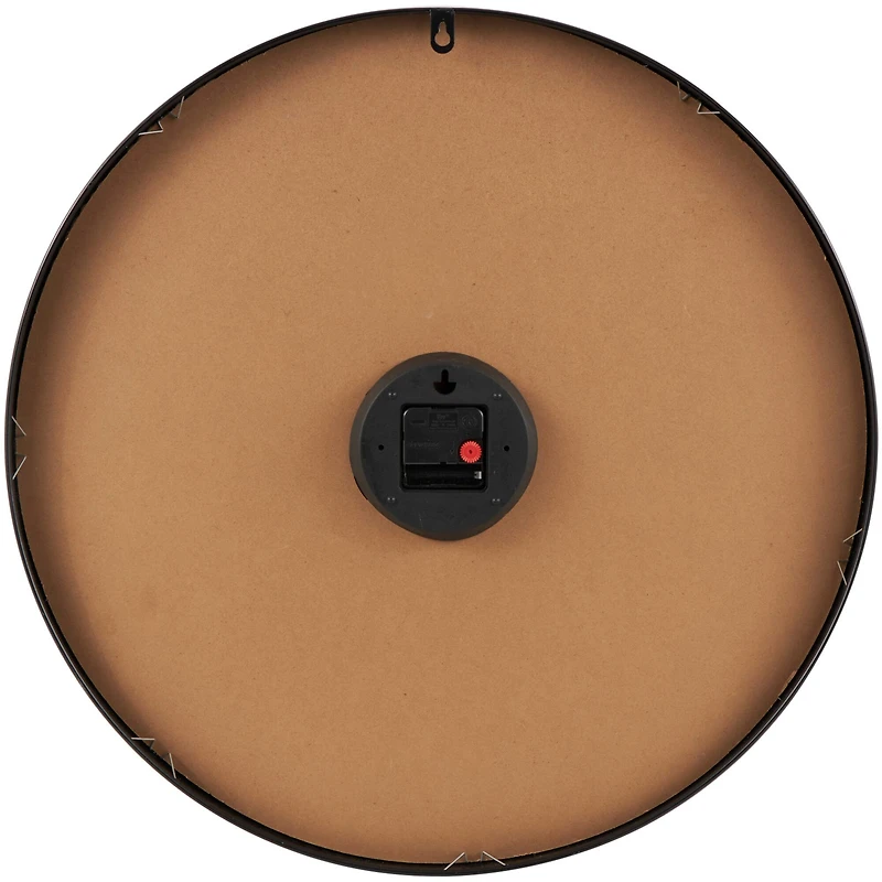 23.5" Coiled Rope Wall Clock with Black Metal Frame