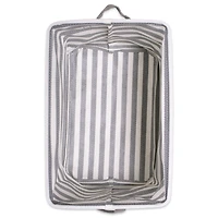 DII® Small Gray & White Herringbone Striped PE-Coated Cotton Laundry Bins, 2ct.