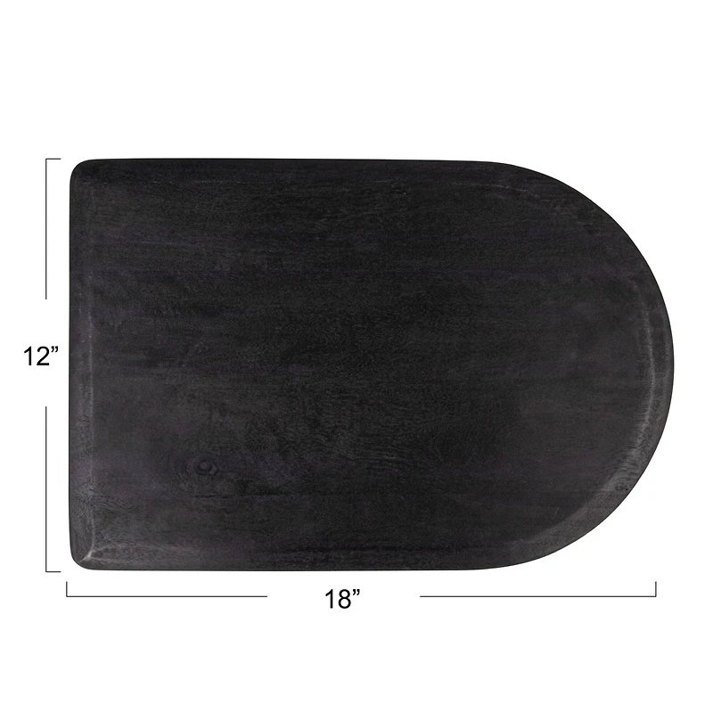 Hello Honey® 18" Black Gourmet Noir Mango Wood Cheese & Cutting Board