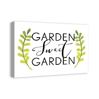Garden Sweet Garden with Greenery Canvas Wall Art