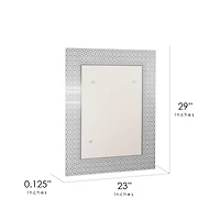 Head West® 29" Geometric Square Lattice Trellis Accent Wall Mirror
