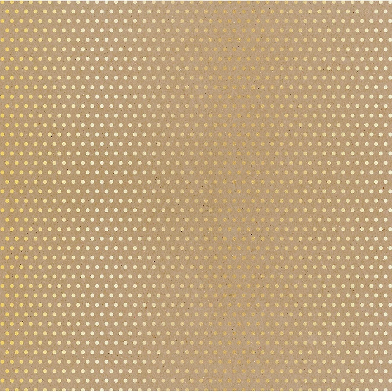 Gold & Kraft Dotted Paper by Recollections®, 12" x 12"