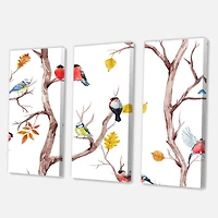 Designart - Fall Trees and Little Birds