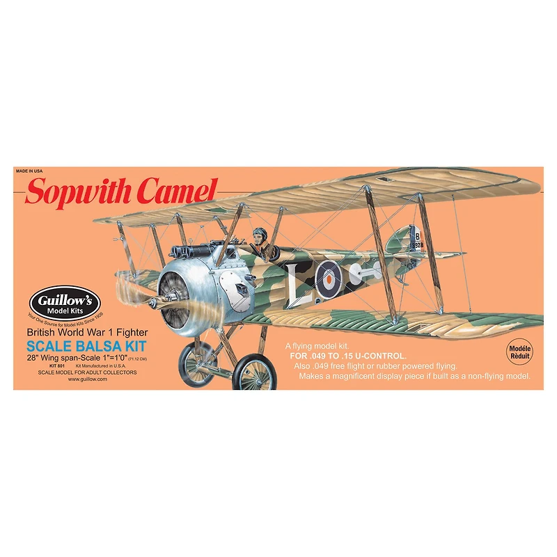 Paul K. Guillow Sopwith Camel Model Kit