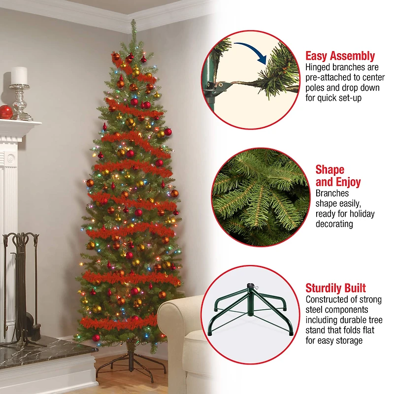 ft. Pre-lit Kingswood Fir Pencil Artificial Christmas Tree