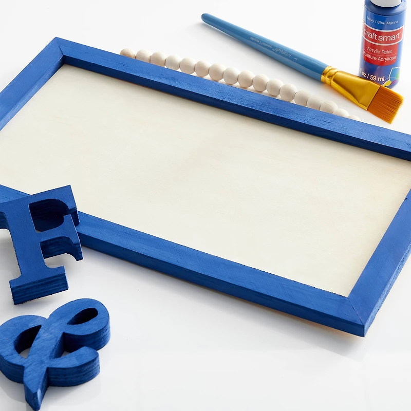 14" Unfinished Plaque with Beaded Hanger by Make Market®