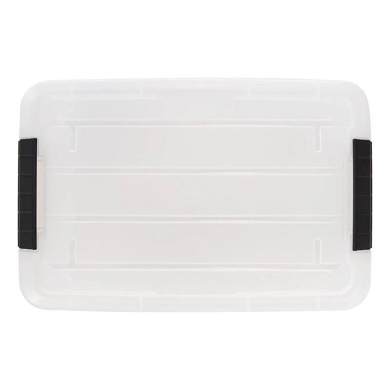 IRIS® 13.5qt. Buckled Clear Boxes with Clear Buckle Lids, 6ct.