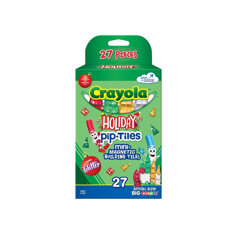 Crayola® Mini Holiday Glitter PIP 27-Piece Magnetic Tile Set