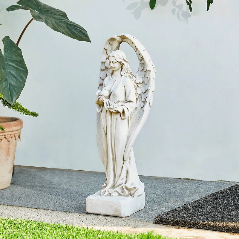 Glitzhome® 20.5" Standing Archangel Garden Statue