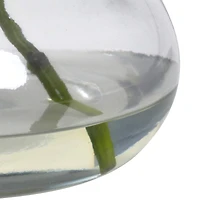 9" Hydrangea Arrangement in Glass Vase